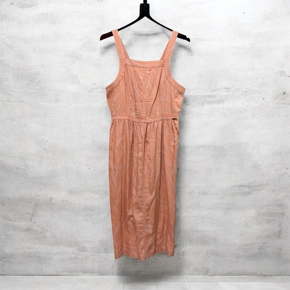 Prana Sundrifter Midi Dress Apple Blossom Print, peach color Size Medium - Picture 7 of 13
